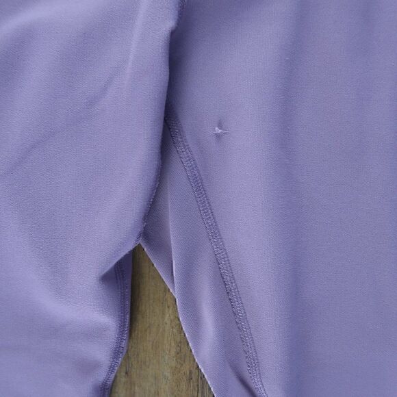 90 DEGREE PLUM LASER CUT OUT WAISTBAND POCKET SIDE POCKETS CAPRI LEGGINGS SMALL - Picture 4 of 10